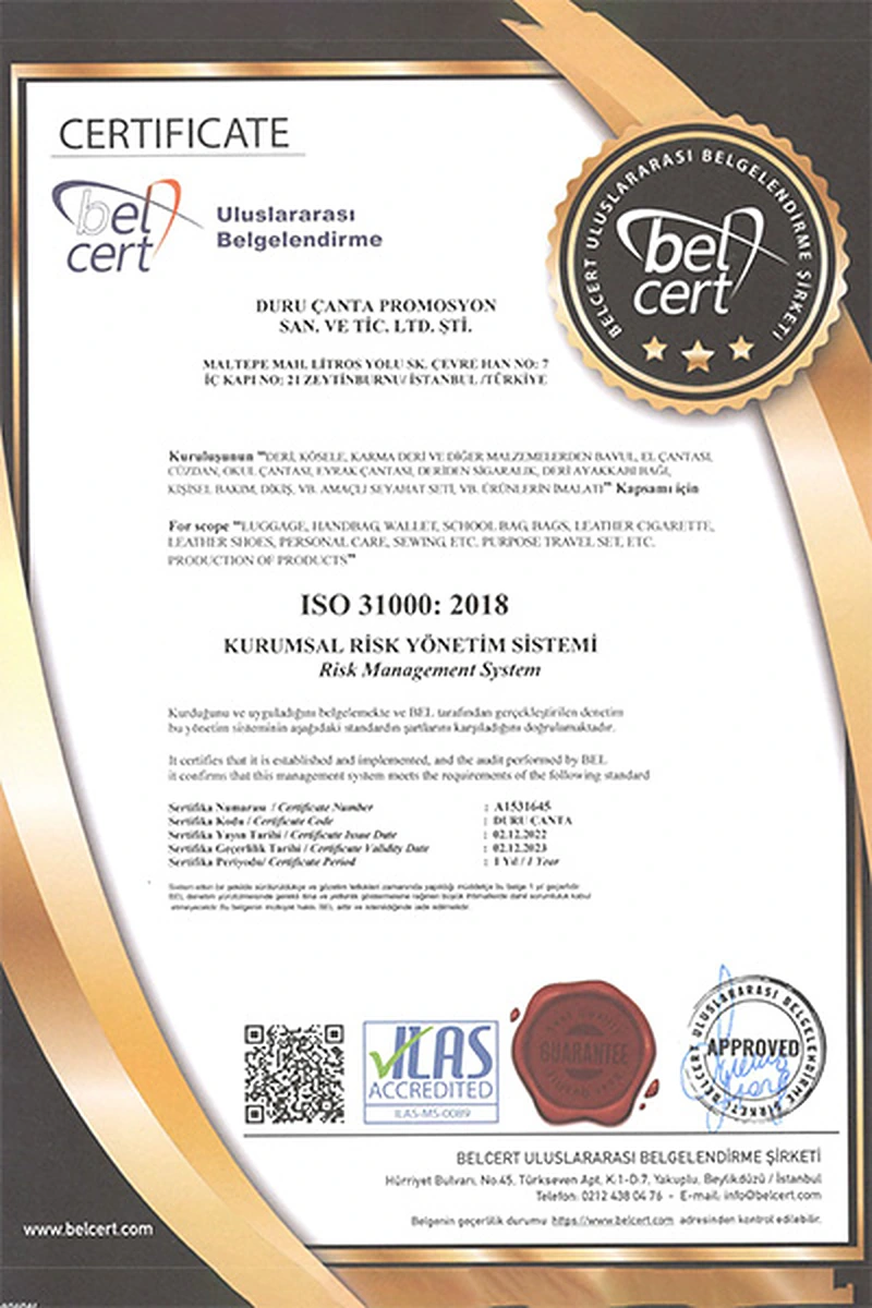 ISO 31000:2018 · Management du risque d'entreprise