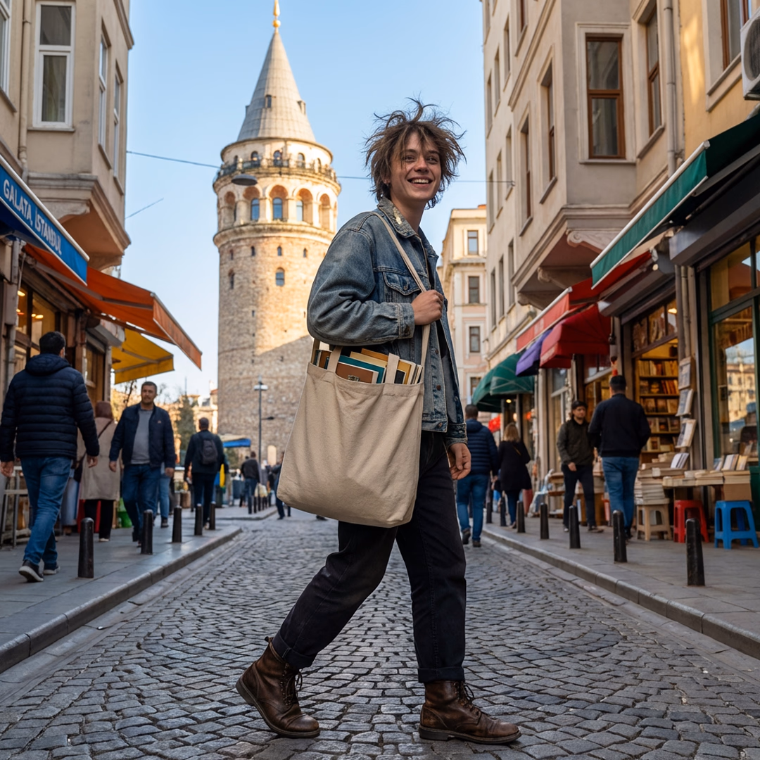 Raw Cotton Tote Bag DH01 - Bez Çanta