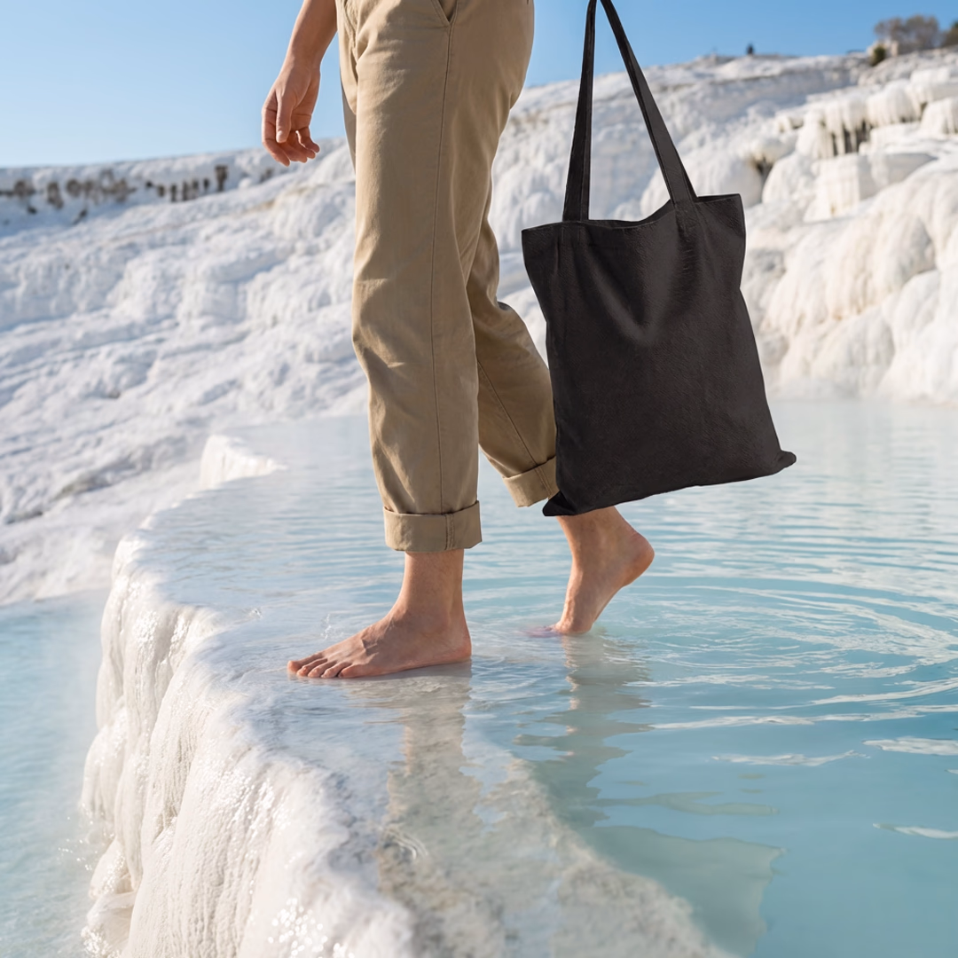 Raw Cotton Tote Bag DH13 - Bez Çanta 4/10